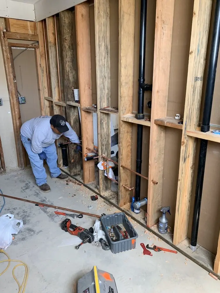Commercial rough-in plumbing for Gas Line Repair in Wharton